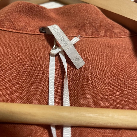 YOUNG FABULOUS & BROKE YFB LINEN BLEND FELIX PAPRIKA ROMPER - XS - Picture 2 of 9